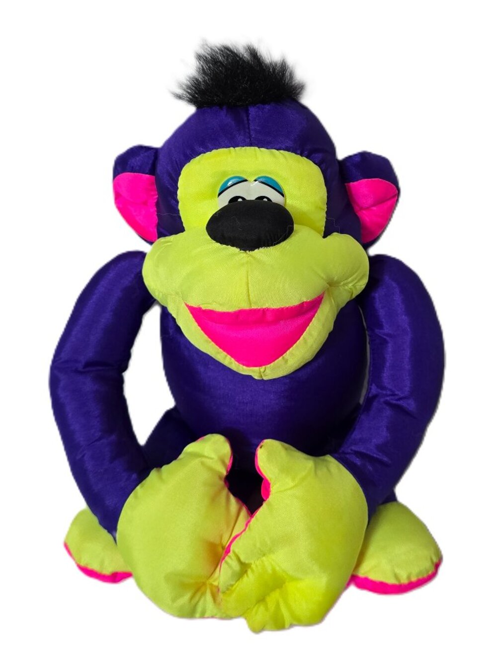 VTG Fisher Price Chattering Chimp Plush Toy Monkey Stuffed Animal Parachute 90s